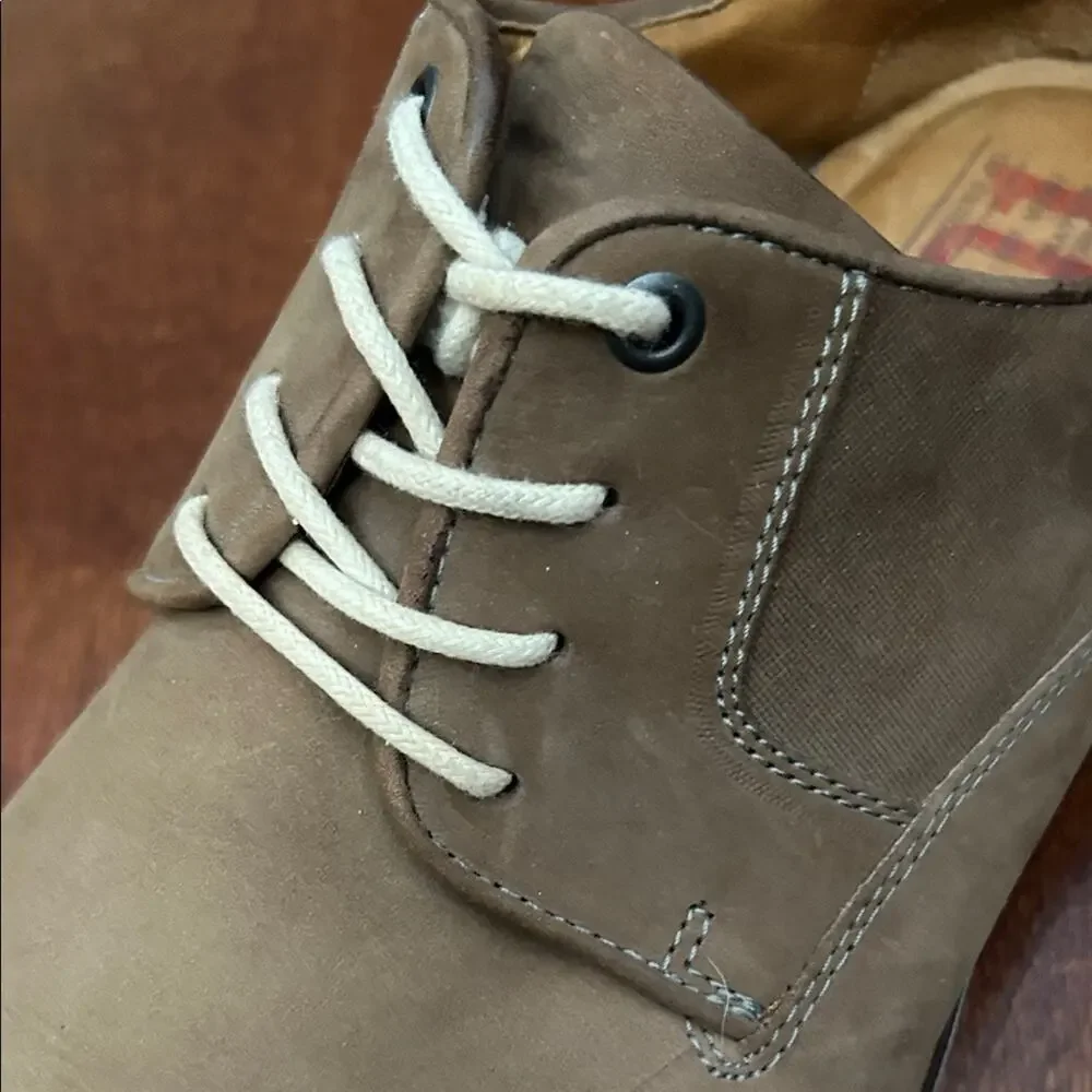 1901 Men's Brown Leather Lace Up Oxfords, Size 12